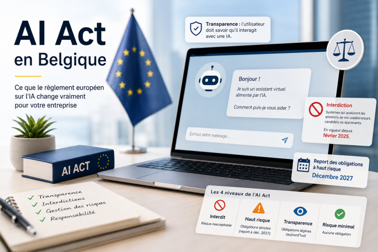 AI Act en Belgique : ce que le r&egrave;glement europ&eacute;en sur l'IA change vraiment pour votre entreprise