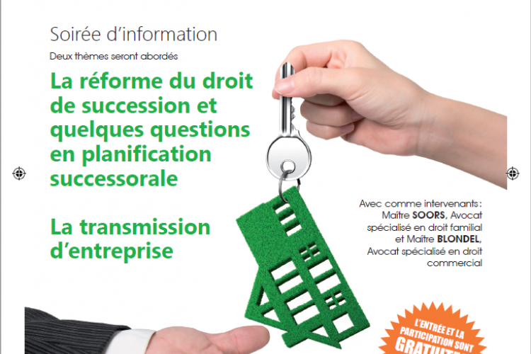 Conférence : La réforme du droit des successions et quelques questions en planification successorale et la transmission d'entreprise